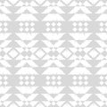 White and gray Ethnic boho seamless pattern. Scribble texture. Embroidery on fabric. Folk motif.