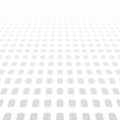 White gray gradient perspective background, vector abstract pattern squares with halftone effect Royalty Free Stock Photo