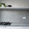 White and gray modern kitchen Royalty Free Stock Photo