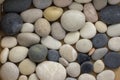 White, gray and pink pebbles simple background, simplicity stones one by one Royalty Free Stock Photo