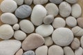 White, gray and pink pebbles simple background, simplicity stones one by one Royalty Free Stock Photo