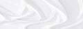 White gray satin texture that is white silver fabric silk panorama background with beautiful. Royalty Free Stock Photo