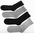 White and gray socks on a white background