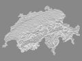 Relief Map of Switzerland Royalty Free Stock Photo