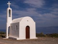 White Greek Orthodox Chapel Royalty Free Stock Photo