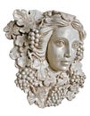 White Greek woman sconce statue