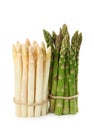 White and green asparagus Royalty Free Stock Photo