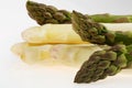 White and green asparagus Royalty Free Stock Photo
