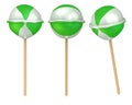 White and green delicious lollipop