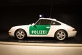 White and green German police car