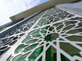 White and green Islamic ornaments in the boarding school