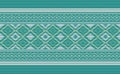 White and Green Knitted Pattern Vector, Embroidery Classic Background, Geometric Diagonal design