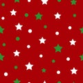 White green red star seamless pattern vector