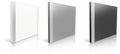 White, grey and black blank cd case Royalty Free Stock Photo