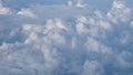 cumulus clouds in the sky, view from above Royalty Free Stock Photo