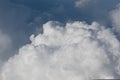 cumulus clouds in the sky, view from above Royalty Free Stock Photo