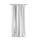 White grey curtain Isolated on a white background