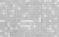 White and grey mosaic tile wall pattern Royalty Free Stock Photo