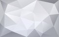 White and grey polygonal geometric vector background, highlighted