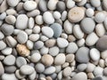 white and grey stones texture background. top view