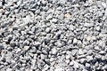 White and grey various sizes gravel at local construction site texture