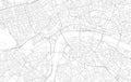 White and grey vector city map of London