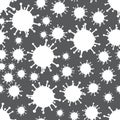White on Grey Virus Pattern Seamless Repeat Background Royalty Free Stock Photo