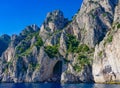 The White Grotto of the island of Capri, Italy. Royalty Free Stock Photo