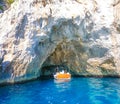 The White Grotto of the island of Capri, Italy. Royalty Free Stock Photo