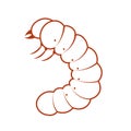 White Grub outline icon Royalty Free Stock Photo