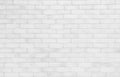 White grunge brick wall texture background for stone tile block painted in grey light color wallpaper modern interior and exterior Royalty Free Stock Photo