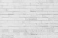 White grunge brick wall texture background for stone tile block painted in grey light color wallpaper modern interior and exterior Royalty Free Stock Photo