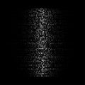 White grunge halftone dots gradient texture background. Black and white random circle dots pattern. Spotted vector