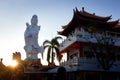 White Guan Yin Buddha statue in Maehia, Chiangmai, Thailand.