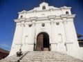 White Guatemalan Church With Stone Steps