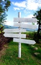 White guidepost Royalty Free Stock Photo