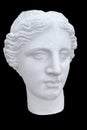 White gypsum statue Venus head. Plaster head bust