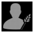 White Halftone Agriculture Farmer Icon