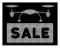 White Halftone Airdrone Sale Icon