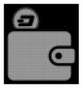 White Halftone Dash Billfold Icon