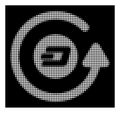 White Halftone Dash Chargeback Icon