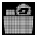 White Halftone Dash Folder Icon Royalty Free Stock Photo