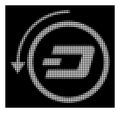 White Halftone Dash Revert Payment Icon