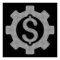 White Halftone Development Cost Icon