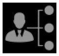 White Halftone Distribution Manager Icon