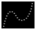 White Halftone Dotted Curve Icon