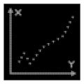 White Halftone Dotted Function Plot Icon Royalty Free Stock Photo