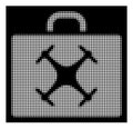 White Halftone Drone Case Icon