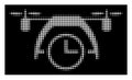 White Halftone Drone Clock Icon