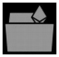 White Halftone Ethereum Crystal Folder Icon Royalty Free Stock Photo